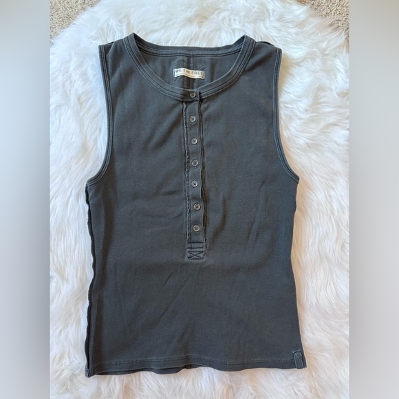 We The Free Size M Jamie Henley Tank - Washed Black - Picture 3 of 9